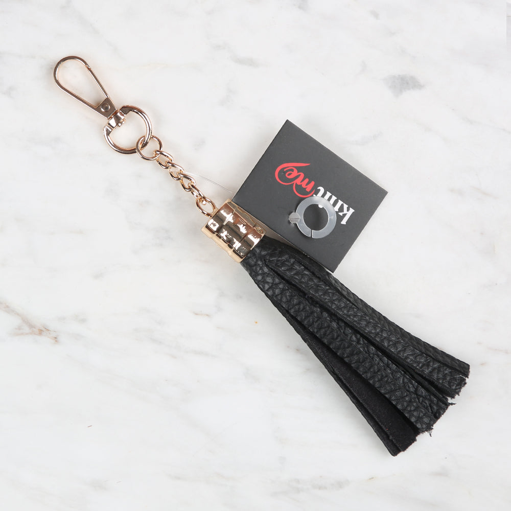 Knitme Çanta Püskülü Siyah BA-0009